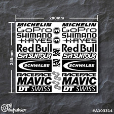 Sponsoren Stickersatz V2 Schwarz | Aufkleber ...