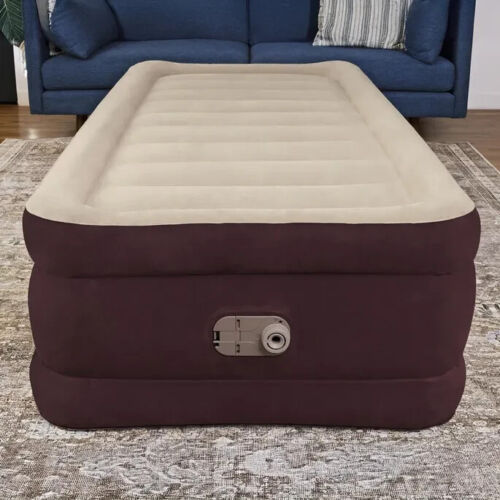 Bestway 20 Inch thick, Twin size air mattress with built in pump, Maroon Color - Picture 4 of 5