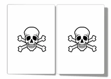Upper Fork Custom Suspension Bike Decal Stickers Set Adhesive Skull Theme White