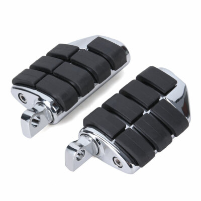 TCMT Piedini Moto Regolabili 25-35mm Cromati - Per Harley Sportster 883, Honda Goldwing, Yamaha V-Star - Kit Con Morsetti