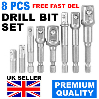 8 STCK. 1/4 ZOLL SECHSKANT MAGNETISCHE MUTTERENTREIBER BUCHSE METRISCH SCHLAGBOHRER BIT SET 6 MM BIS 13 MM