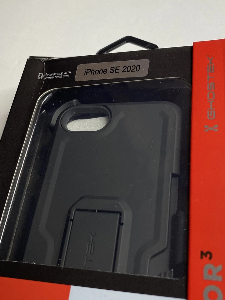 Funda Duradera Portatarjetas iPhone 7, 8, SE (2020) - Negra de GHOSTEK Foto 2 de 4