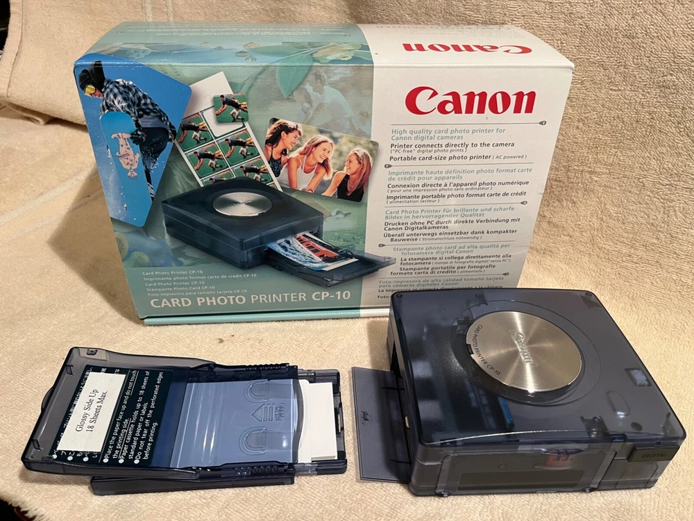 Canon CP-10 Card Photo Printer + HC-36IP Paper (3 Boxes) Bundle. Tested! Works!