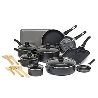 Ecolution Easy Clean Nonstick Cookware Set, Dishwasher Safe Kitchen Pots and Pan