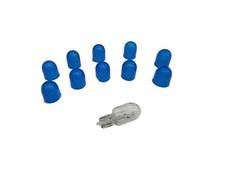 10 Qty Blue 10mm T10 168 192 Light Bulb Color Caps Covers Toyota Honda Import