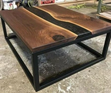 36" Epoxy Resin Center / Coffee Table Top Resin Wooden Home Furniture