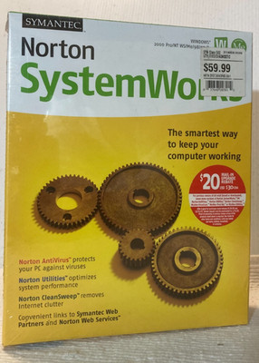 Norton SystemWorks 2001 SYMANTEC Antivirus, Utilities, Cleansweep, sealed in box