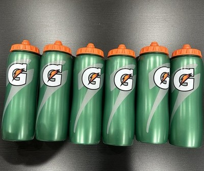 Gatorade 32 Oz Squeeze Sport Water Bottle Workout LOT of 6 - NEW Orange Lid