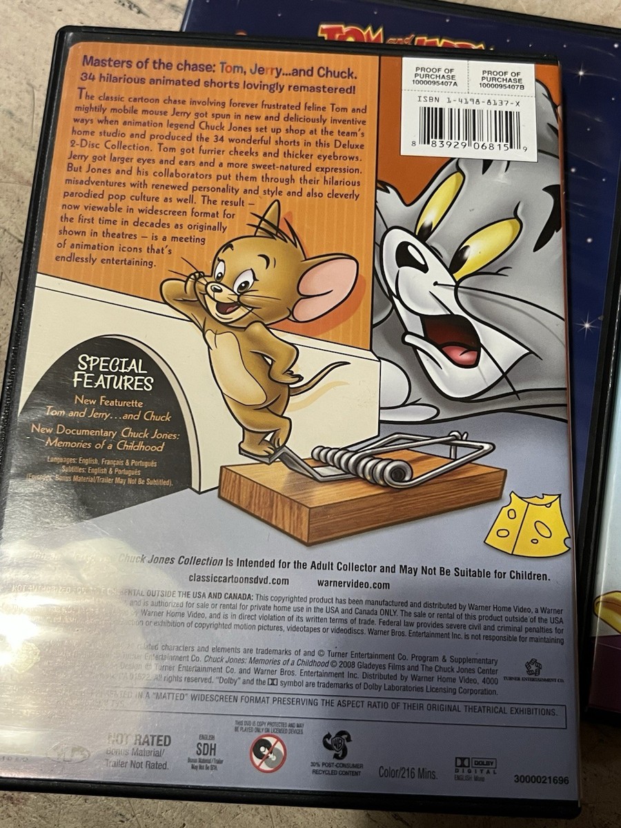 Tom and Jerry: Chuck Jones Collection DVD Lot Bundle 4 DVDs
