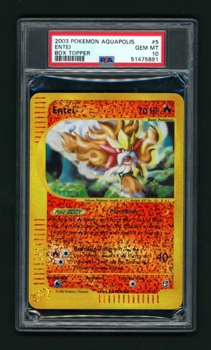 POKEMON ENTEI 2003 AQUAPOLIS BOX TOPPER #5 PSA 10