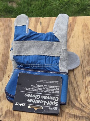 NOS SEARS Craftsman Heavy Duty Work Gloves 40479 Split Leather One Size Fits All