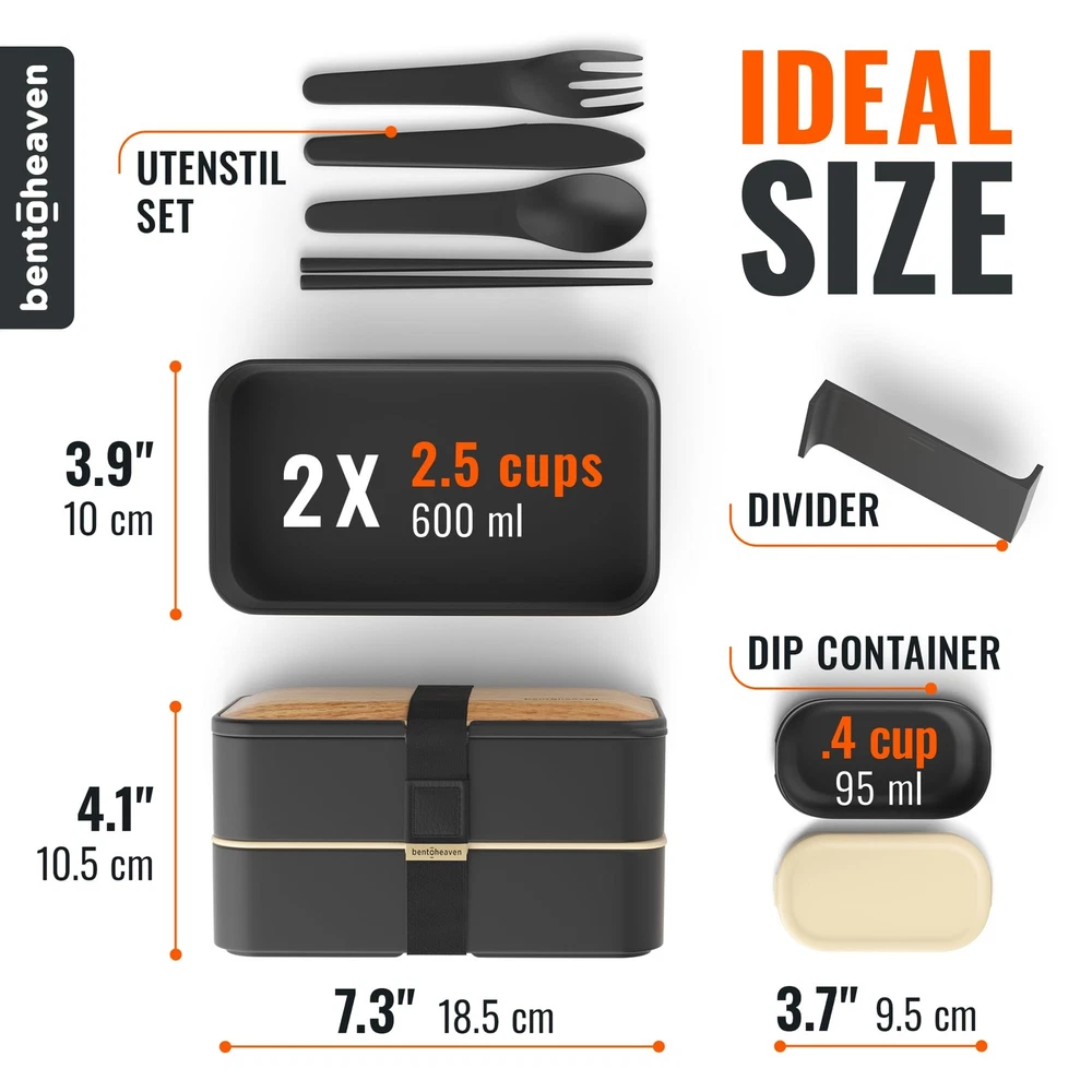 Premium Bento Box Adult Lunch Box with Compartments for Women & Men, Set of U... Premium Bento Box Adult Lunch Box with Compartments for Women & Men, Set of U...