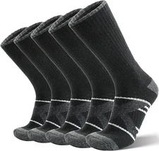 ANTSANG 5 Pairs Merino Wool Hiking Socks for Men & Women Thermal Winter Warm Moi