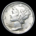 1921-D Mercury Dime Silver ---- Stunning Rare Coin ---- #405U