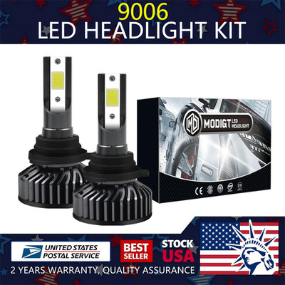 9006 HB4 LED Headlights 20000LM 6000K 120W Bulbs Lamps Remote/Dipped Beam 2 Pcs