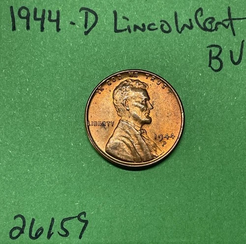 1944-D Lincoln Wheat Cent / Penny 1c BU Uncirculated US Coin