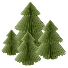 Briarwood Lane Multipack S-M-L-XL Green Tree Honeycomb Paper Decor (4-pack)