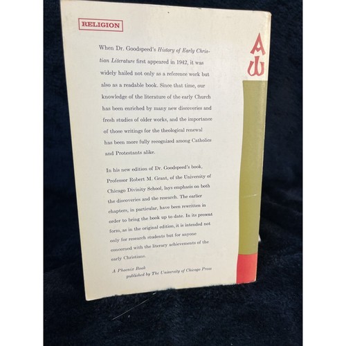 A History Of Early Christian Literature / Edgar J Goodspeed, Robert M Grant 1966 - Picture 3 of 9