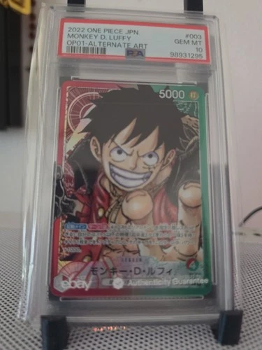 2022 One Piece Monkey D. Luffy Op01 Alt Art Jap Psa 10