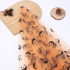 Halloween Pumpkin Mesh Fabric Sheer DIY Sewing Craft 100*150cm Orange Costume