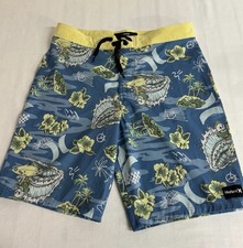 Hurley Boys 14/27 Swim Shorts Swimsuit Board Shorts Neptune Blue New