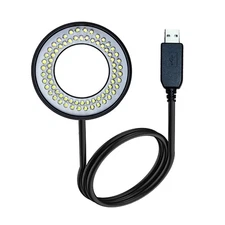 Microscope 72 LED Ring Light USB 5V Adjustable Focus Dimmer Illuminator Lamp