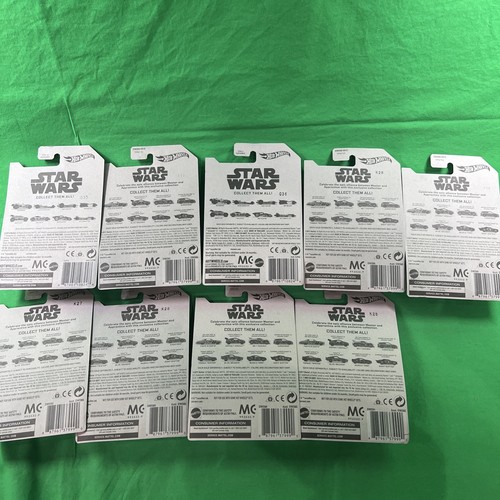 Hot Wheels Star Wars Assorted Set Of 9 Cars 2017 1/8-2/8-3/8 5/8 -6/8-7/8-8/8 - Foto 11 di 12