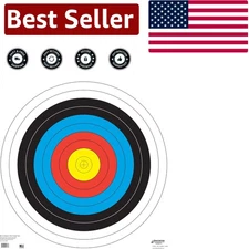 Precision Archery Bull's-Eye Targets - 80cm & 40cm Heavy-Duty Paper, 15 Pack