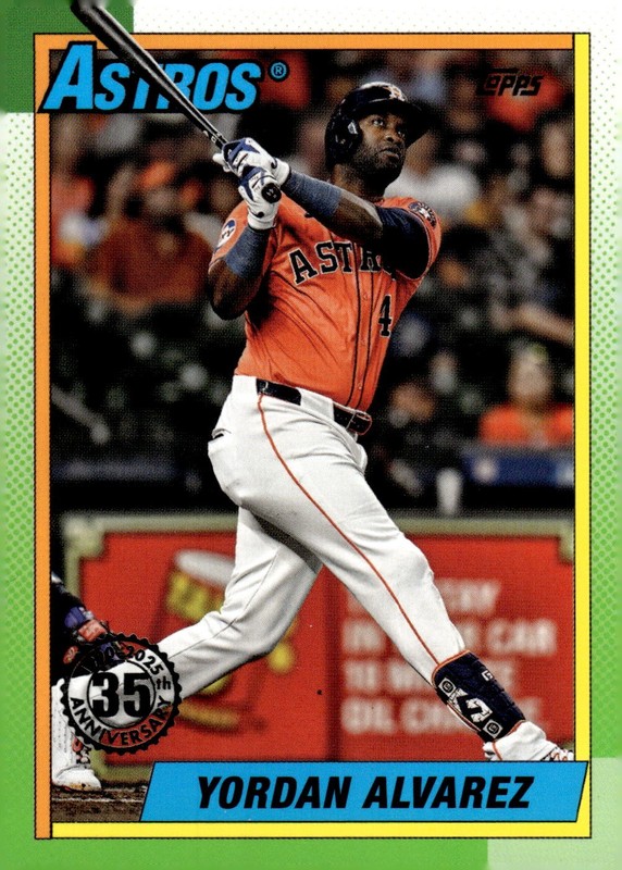 2025 Topps #T90-82 Yordan Alvarez 1990 Topps Baseball 35th  (Series One)