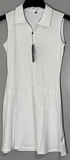 Fkeep White Tennis Golf Sleeveless Dress with Shorts Sz Small NWT Gift On Sale!!