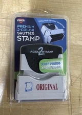 Premium 2-Color Shutter "ORIGINAL" Stamp Microban Cosco Accu2Stamp