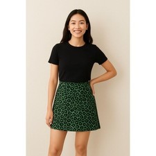 Urban Outfitters Green Floral Button Front Mini Skirt Women's Size S-P