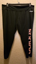 Adidas Womens Black Essentials High Waisted Logo Capri Leggings Stretch Size 2X