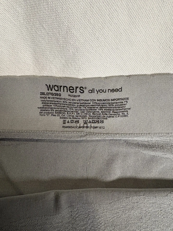 NUEVO Panty Warners No Pinch No Problems Bragas Hipster 2 Pares Para Mujer’s 2xlarge Foto 4 de 4