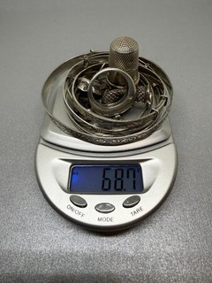 Scrap Sterling Silver 925 Jewellery Spares Repairs Job Lot Over 65g