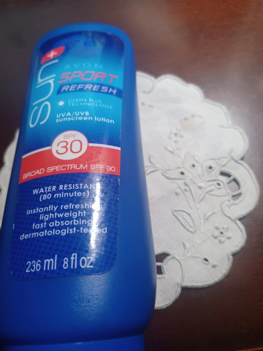 Avon Sun+ Sport Refresh UVA/UVB Sunscreen Lotion SPF 50 8 oz