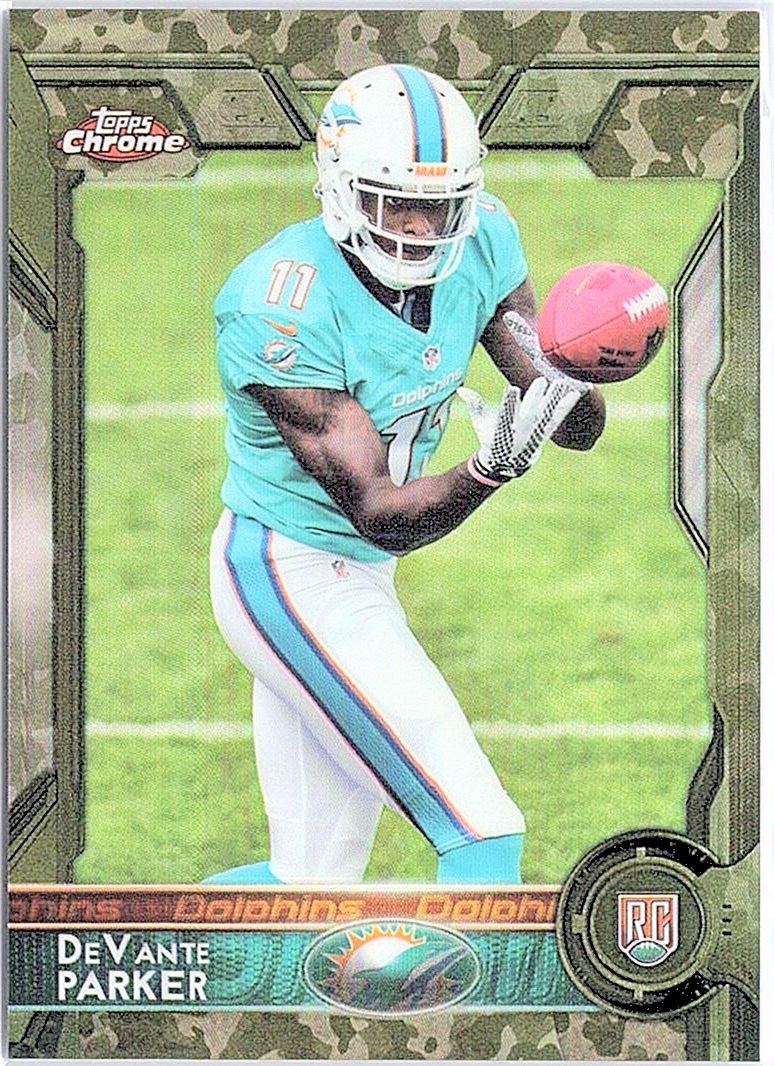 2015 Topps Chrome #103 DeVante Parker Camo Refractor #/499