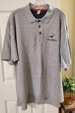 *ALASKA*Souvenir WHALE Watching Polo Shirt By*CAPITOL*Men's Sz.XL Clean Used Con