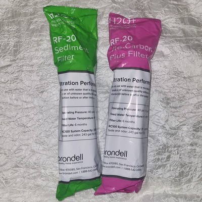 Brondell RF-20 Water Filter Replacement filter Sediment & Pre-carbon Plus Filter