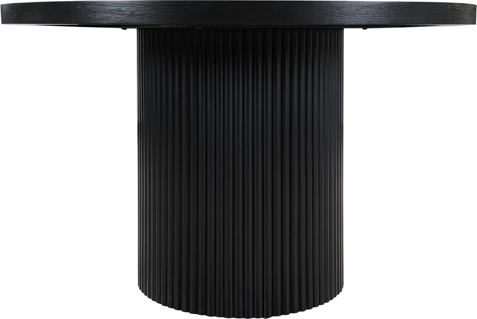 728Black-T Belinda Collection Mid-Century Modern Dining Table, Solid Wood Base, - Image 4 of 4