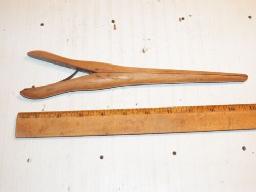 Antico guanto in legno edoardiano elasticizza - Foto 2 di 2