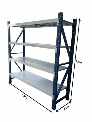 New 800KGS!! Garage Warehouse Steel Storage Shelving Shelves Racking Racks - Picture 11 of 39