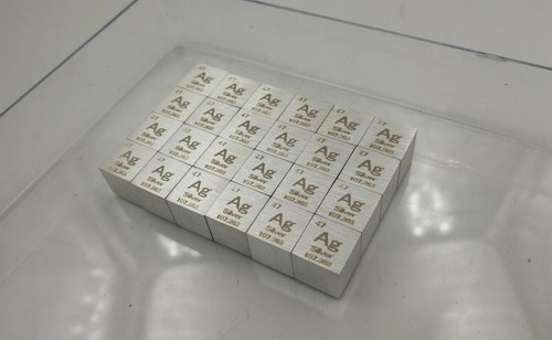 10mm Metal silver Cube 99.99% Pure Ag Density Cube Specimen Element Collection - Picture 13 of 16