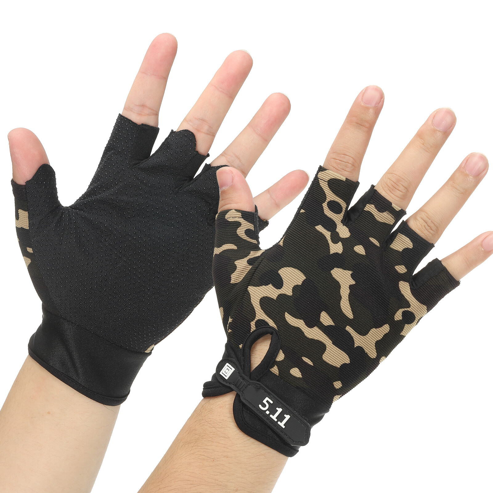 Weight Lifting Gloves for Men and Women Fitness Size M, Camo Dark Green