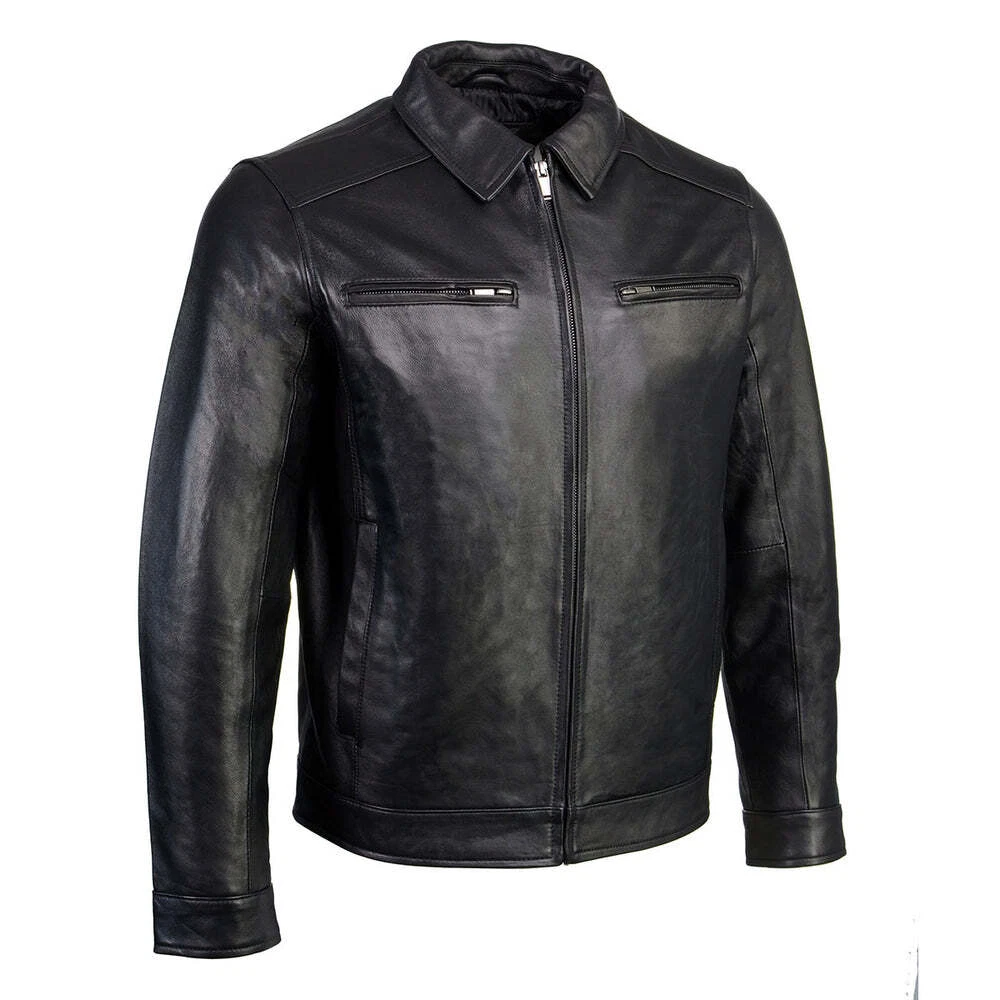 Boston Harbour 1899 1.0 Men's New Zealand Lamb Leather Fashion Car Coat Jacket