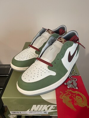 Nike Jordan Low Year Of The Dragon Size FN3727-100 NEW Lunar Green  Red