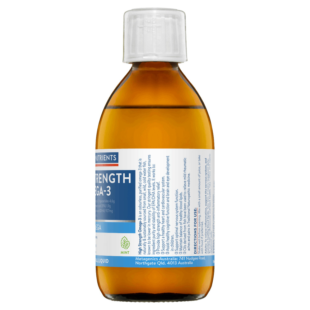 High-Strength Omega-3 EPA and DHA From Cold Water Fish.