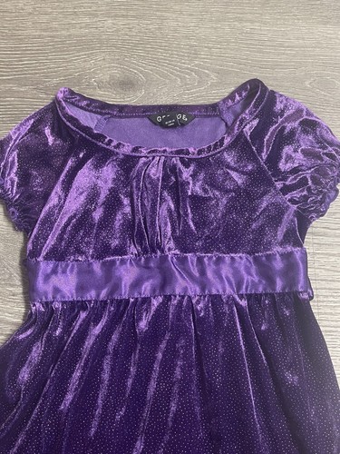 GEORGE kleines Mädchen Gr. 6/6x lila Velours Party langes festliches Kleid - Bild 5 von 7