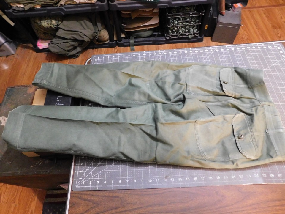 Vietnam Era sateen OG107 US Army 34x27 military pants eBay