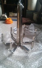 New Park Harbor PHHL6426PN Polished Nickel Cuthbert 6 Light Chandelier  Metal